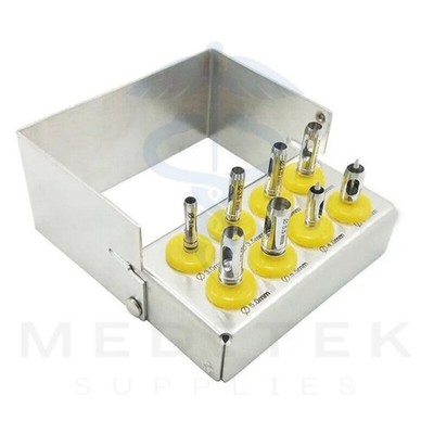 8 Pcs Dental Implant Tissue Punch Kit set Surgical Surgery With Box Holder CE