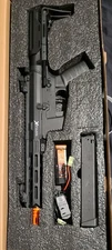 Lancer Tactical Gen 2 Battle X 9mm CQB AEG Airsoft Gun w/ PDW Stock - Black