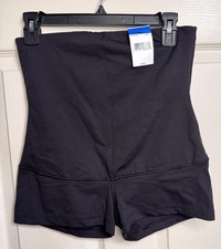 NWT Maidenform Size XL Black Girdle Panties Firm High Waist Nylon Shaper Shorts