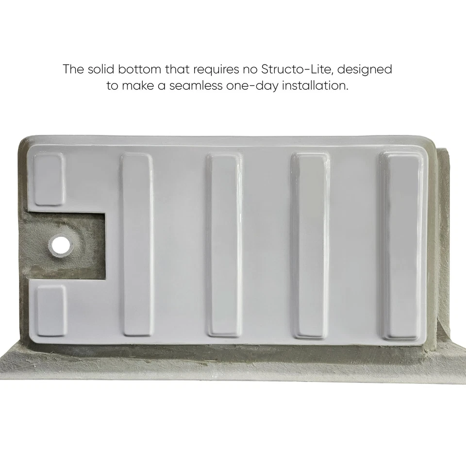 Whitehaus WHAB6030-L Bathhaus 60" Three Wall Alcove Acrylic - White - Image 2 of 4