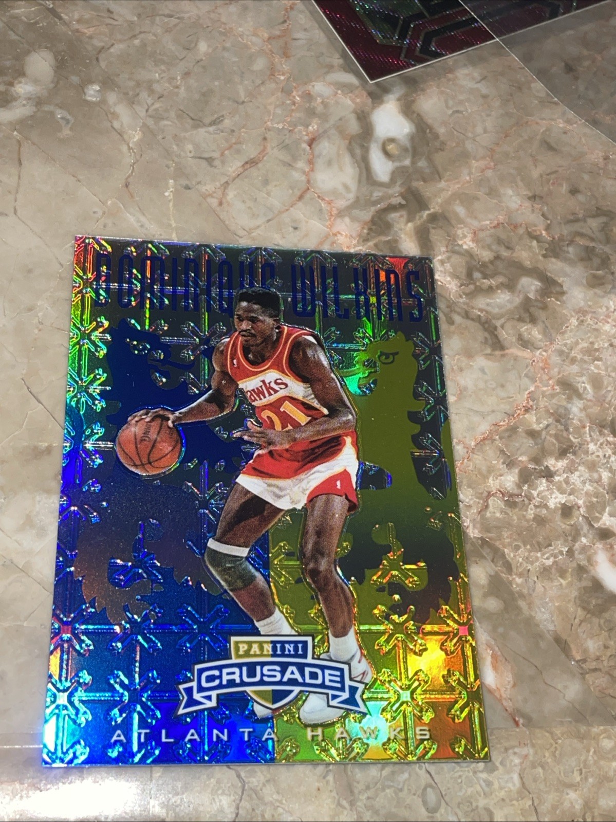 2012-13 Panini Crusade Crusade Blue Dominique Wilkins #71 Atlanta Hawks HOF