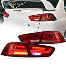 VLAND Red LED Tail lights Set For 2008-2017 Mitsubishi Lancer EVO W/Sequential