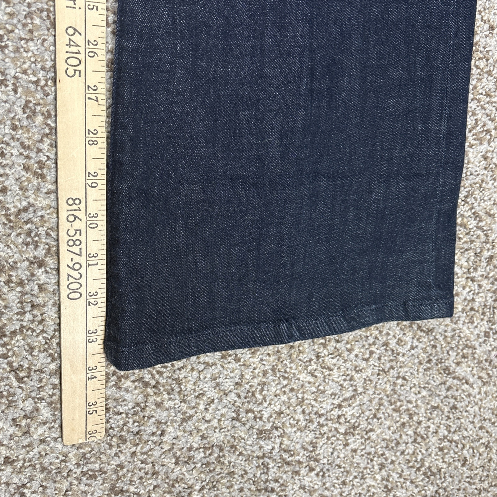 Cabi Women's Jeans Blue Denim Dark Wash Flare Leg Trouser Jean Size 12 (33x33.5) - View 10