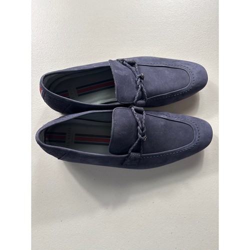Ted Baker London Daveon Men's Size 8 Blue Leather Suede Loafers Driving Shoes - Picture 7 of 8
