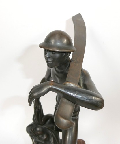 Art déco Bronze Figur signiert T-7 - Bild 23 von 24
