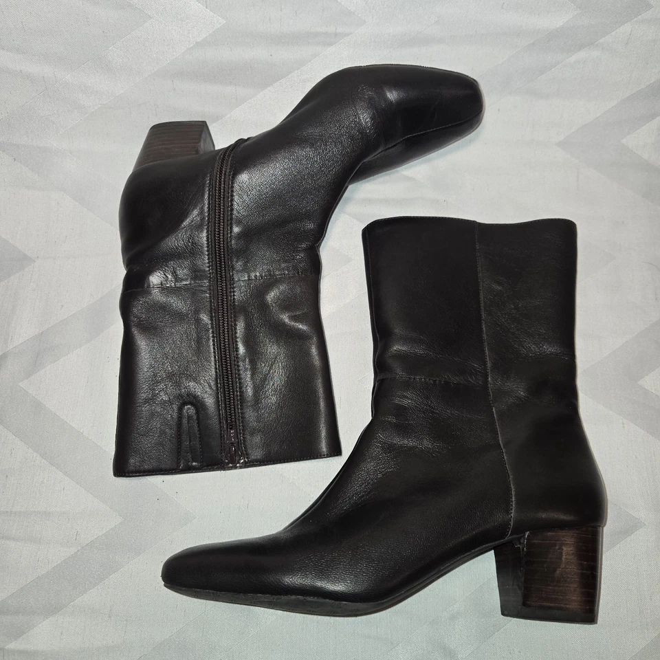 Botas Antonio Melani Media Pantorrilla Marrón Oscuro Cremallera Talla 8 Foto 3 de 4