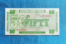 1972 50 New Pence British Military Currency Banknote *P-M49*       *UNC*