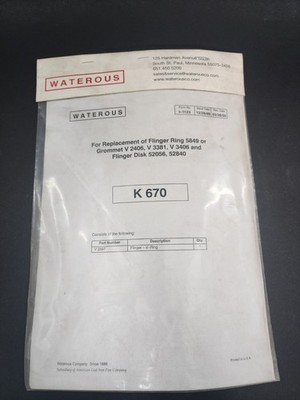 Ring Finger Ring Kit Waterous K 670 Flinger Ring