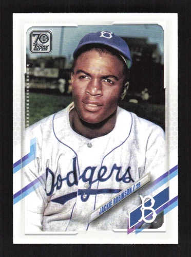 Jackie Robinson 2021 Topps Legends SP Image Variation Brooklyn Dodgers #347