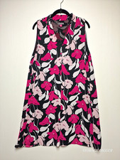 Vince Camuto Chiffon Float Dress Women's XL Multicolor Floral V-Neck Sleeveless
