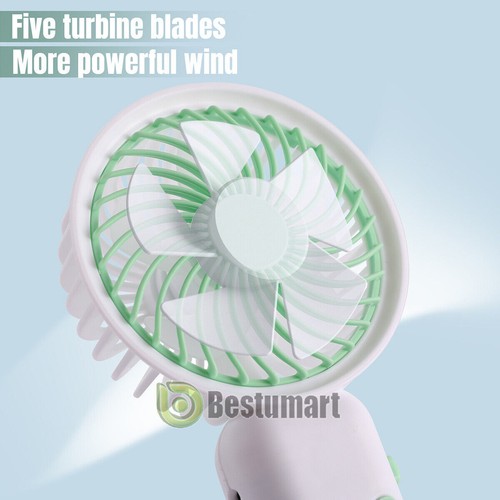 Portable Mini Hand-held / Small Folding Desk Fan Cooler Cooling USB Rechargeable - Picture 15 of 41
