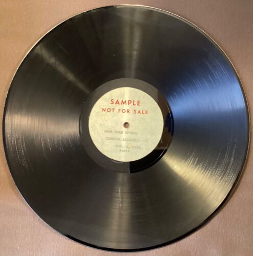 Abba Eban 78 rpm discs: Speech at UN General Assembly, Nov 1, 1956 (3 parts); V - Picture 2 of 7