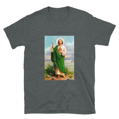 San Judas Tadeo T-Shirt Unix Baumwolle Kurzarm St Jude  - Bild 7 von 8