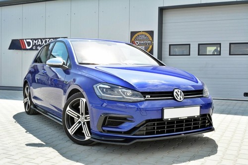 Difusor delantero difusor V3 diseño Maxton negro brillante abdominales para VW Golf Mk7 R FL - Imagen 3 de 7