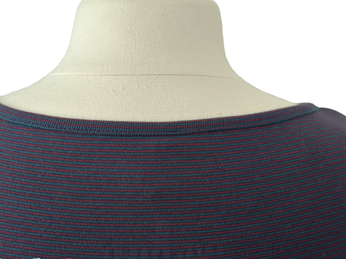 Royal Robbins Top Shirt Womens Medium Small Stripes Navy/Red V-Neck Long Sleeves - Picture 6 of 7