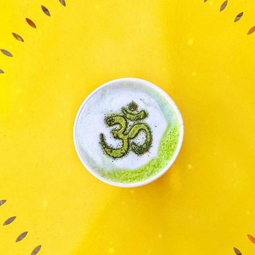Ohm Coffee Stencil Aum Om Symbol Spiritual Yoga Meditation Art For Baking Icing - Picture 5 of 15