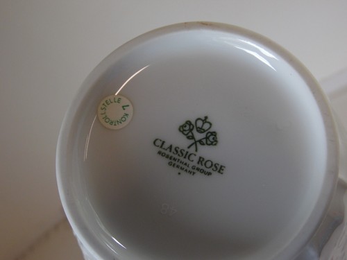 Classic Rose Collection Rosenthal Germany White blue tea pot sugar creamer - Picture 6 of 8