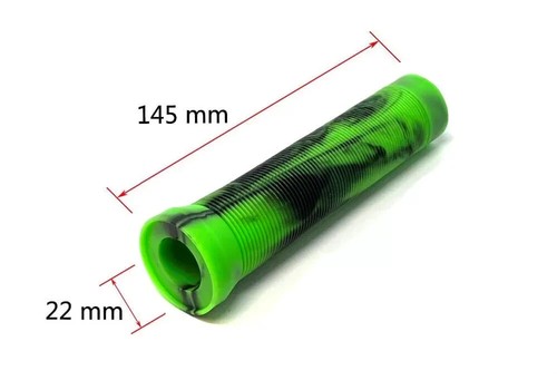 Cycling Mountain Bike BMX MTB Handlebar Grips Mixed PU Green Black Soft Rubber - Picture 2 of 3