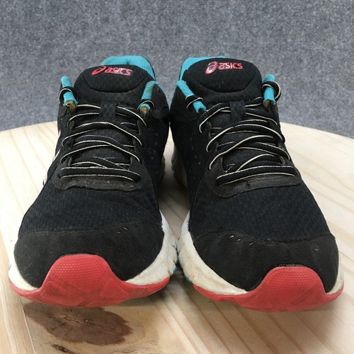 Asics Sneakers Womens 8.5 Black Rush 33 Lace Up Running Casual Shoes Suede T1H7N - Picture 4 of 19