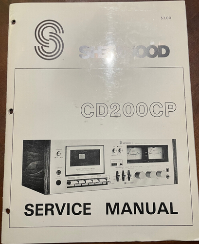 SHERWOOD CD200CP STEREO CASSETTE DECK ORIGINAL SERVICE REPAIR MANUAL - 第 1/1 張圖片