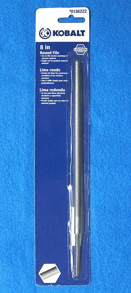 K442Q Kobalt 8" Round File For Cirlular Opening, Concave Surface Single-Cut New - Image 2 of 4