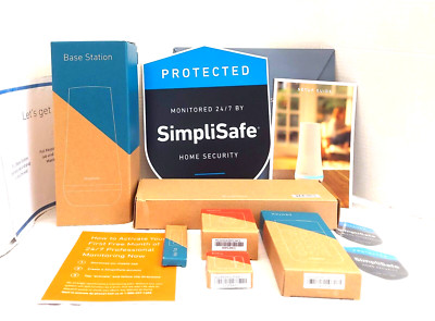 SimpliSafe 5 Pcs Wireless Home Security System No Contract 24/7 Monitoring