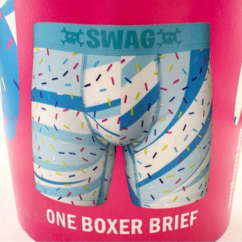 Birthday Cake Swag Boxer Briefs Mens Size XL Underwear Sprinkles Blue Fun Gift - Picture 2 of 7