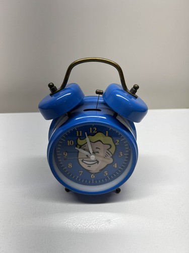 Sveglia analogica Falout 76 Bathesda Vault Boy blu giallo funziona Vault-Tec - Foto 3 di 12