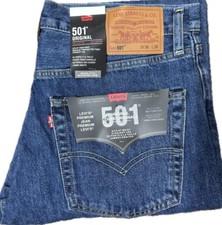 Levis® 501 Mens Denim Jeans Original Fit bottoms Straight Leg Jeans Black,Blue