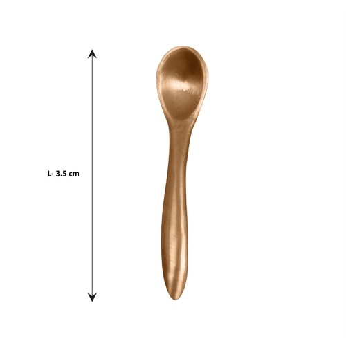 Cuchara de sal de bronce puro de Kansa, cubiertos de grado alimenticio juego de 2 - Imagen 3 de 6