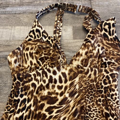 White Stag Women's Leopard Print One Piece Bathing Suit Missy Size S 4-6 - Picture 3 of 11