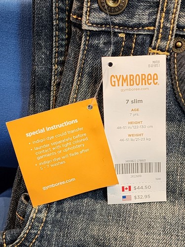 Gymboree Adjustable Waist Slim Girl's Patch Jeans Size 7S - Picture 14 of 16