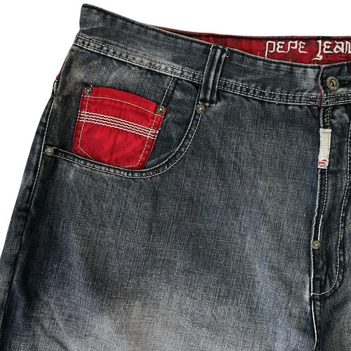 Vintage Pepe Jeans London Baggy Faded Black Hip Hop Skater Y2K 90er bestickt - Bild 9 von 19