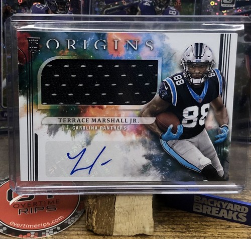2021 Panini Origins Terrace Marshall Jr Rookie Jersey Auto RC #166 Panthers - Picture 1 of 2