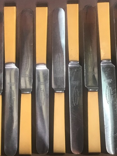 Singleton Priestman Sheffield Knife Lot 11pcs 9.5" Bakelite/Celluloid Antique - Picture 6 of 6