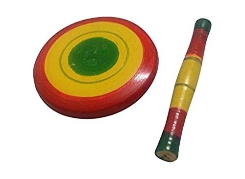 Miniature Handmade Wooden Chakla Belan with Rolling Pin and Board for Kids - Bild 1 von 4