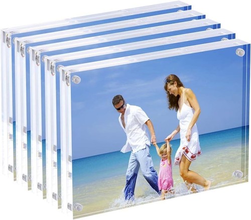 UV Resistant Magnetic Acrylic Picture Frames - Elegant 5 Pack for Any Occasion - Picture 3 of 10