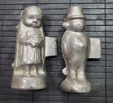 Antique Pewter Ice Cream Mold Bride and Groom E & Co 1148 Bride & 1149 Groom