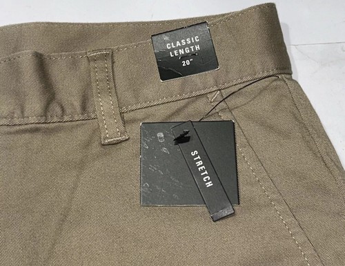 NWT Mens RVCA Shorts Week-End Fit Stretch Khaki Chino Sz 30 Classic Length 10” - Picture 2 of 4