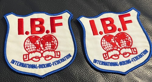 2x IBF International Boxing Federation Patch Vintage Offical Patches Sew On - Picture 3 of 10