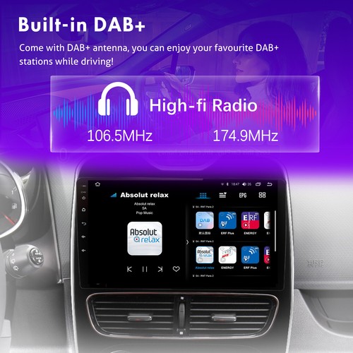 Para Renault Clio 4 2016-2019 Android 14 CarPlay Coche Estéreo GPS DAB+ AHD Navegación por Satélite - Imagen 9 de 18