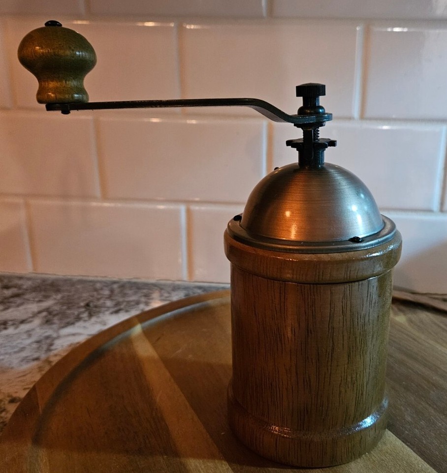 AKIRAKOKI Genuine Manual Coffee Bean Grinder Cast Iron Burr Brown