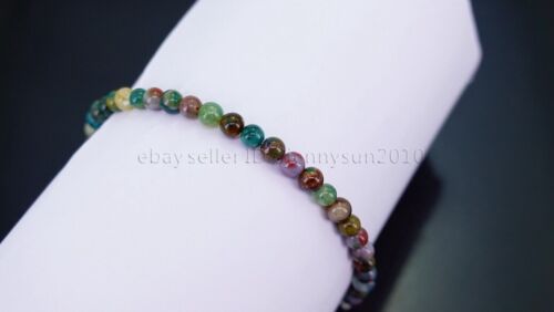 Handmade 4mm Mixed Natural Gemstone Round Beads Stretchy Bracelet Reiki Chakra - Picture 47 of 93