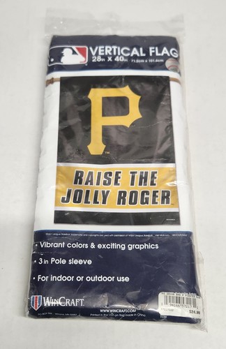 NEW Wincraft Pittsburgh Pirates MLB Vertical Flag Raise the Jolly Roger ~ $24.99