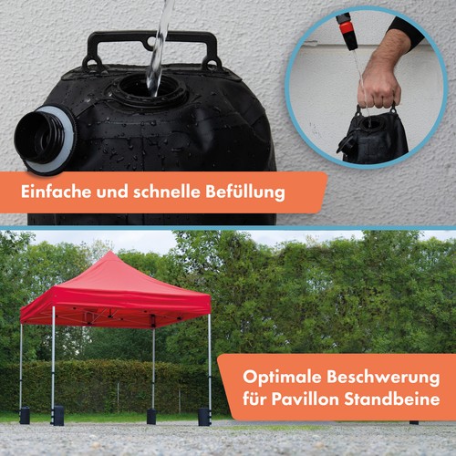 Wassergewichte 4er Set Gewichte für Pavillons Zelte Festzelte Beschwerung Garten - Bild 5 von 31