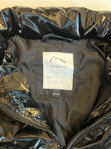 Girls' Solid Puffer Jacket - Art Class Black XL (14) - Picture 4 of 8