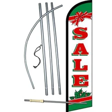 Sale Holiday Christmas Flag Flutter Feather Banner Swooper Windless Bundle Kit
