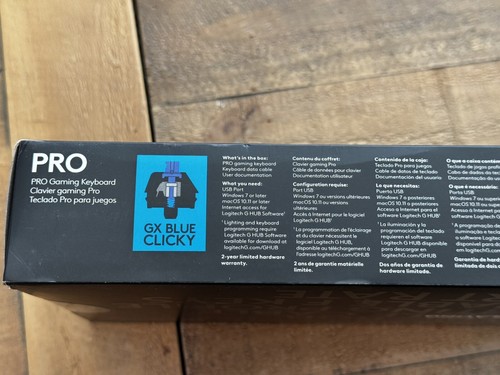 Logitech 920-009388 GX Blue Clicky G Pro Mechanical Gaming Keyboard - Picture 5 of 6