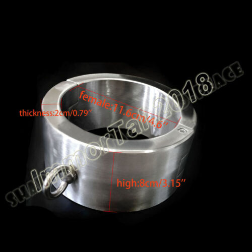 Super Pesada 8KG Acero Inoxidable Metal Cuello Cuello Retención Cadena Esclavos Atados - Imagen 12 de 17