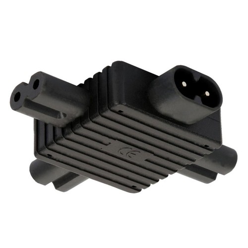 Conector IEC 320 C8 a hembra 3X C7 CA Power Splitter conector Split LED - Imagen 4 de 5